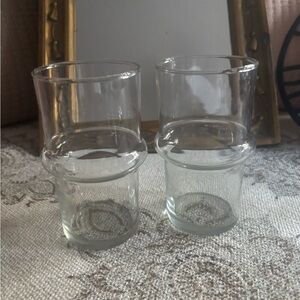 Vintage Sweden Orrefors Hot Cold drink glasses by Borge Lindau & Bo Lindekrantz